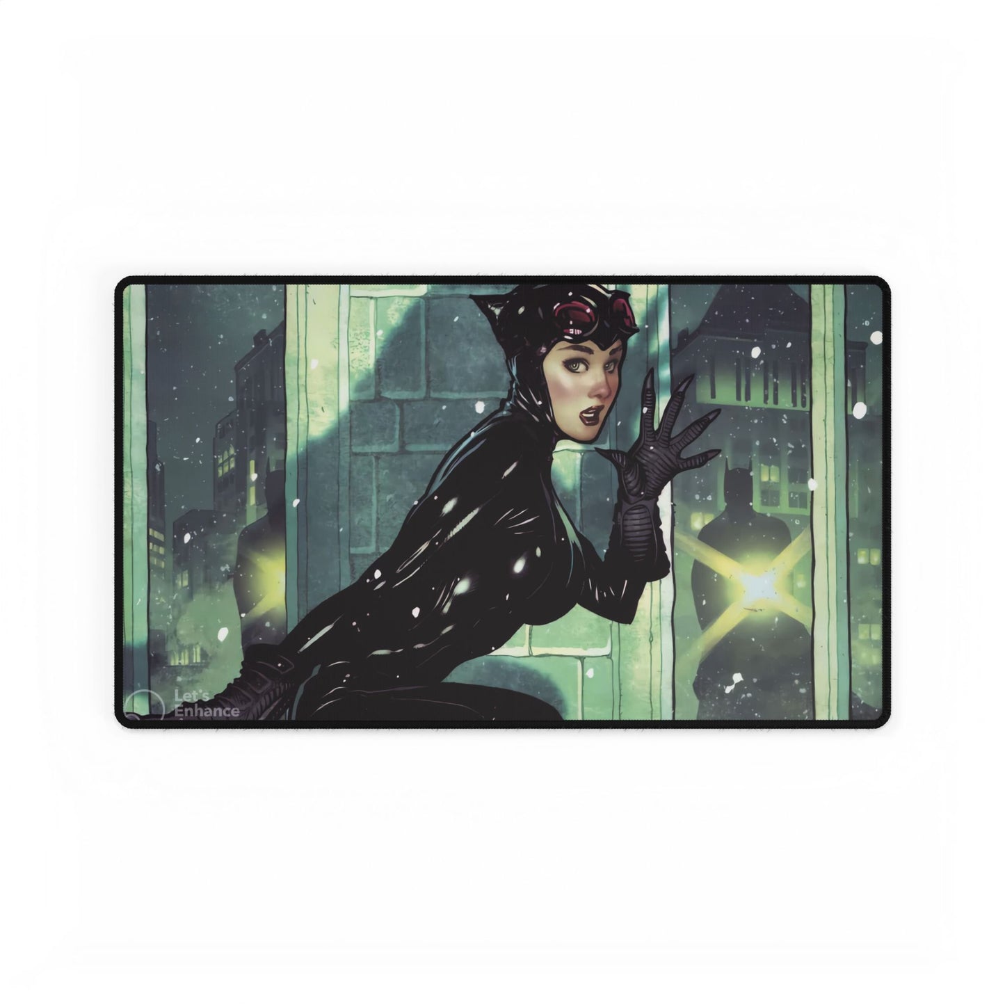 Catwoman-Themed Desk Mat, Office Accessories, Gaming Pad, Work From Home Gift, Stylish Desk Decor, Superhero Home Office