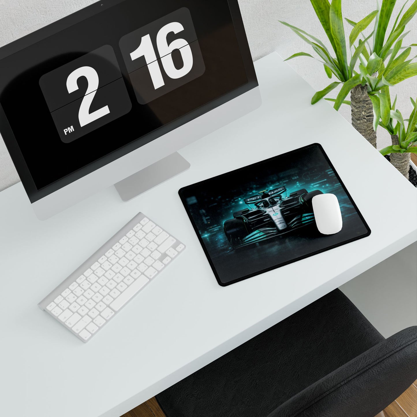Formula 1 Mercedes Rocket Race Car Desk Mat