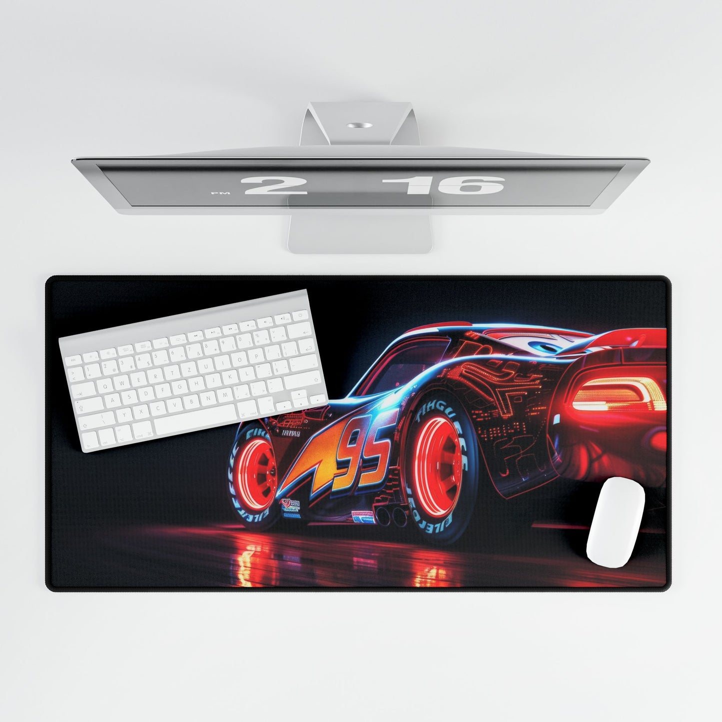 Ka-Chow 95, Vibrant Racing Car Desk Mats for Gamers, Gaming Accessories, Gift for Speed Enthusiasts, Kids Room Decoration