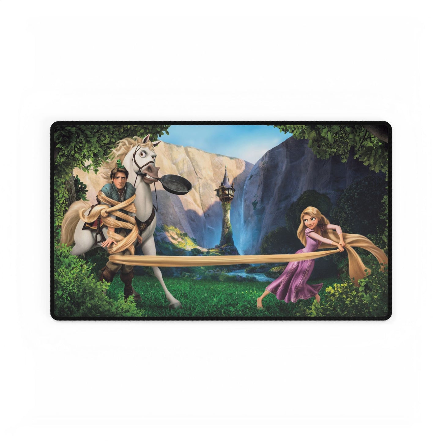 Rpunzel's World, Whimsical Fairy Tale Desk Mat | Soft Gaming ,Office Mouse Pad | Gift for Kids & Adults | Home Decor Unique Desk Accessory