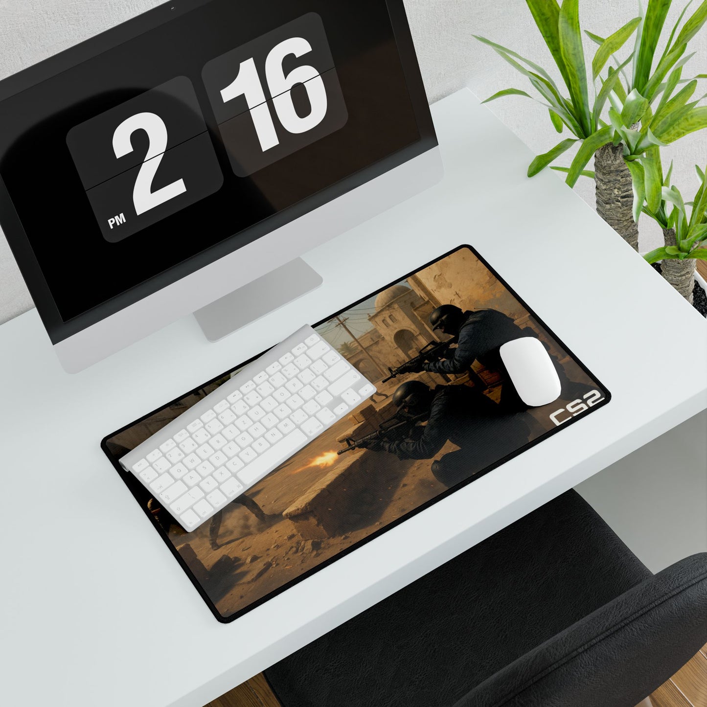 The Happiness of The CS2 Player, Fantasy Landscape Desk Mat - Gaming, Office Decor, Custom Mouse Pad, Gift for Gamers!